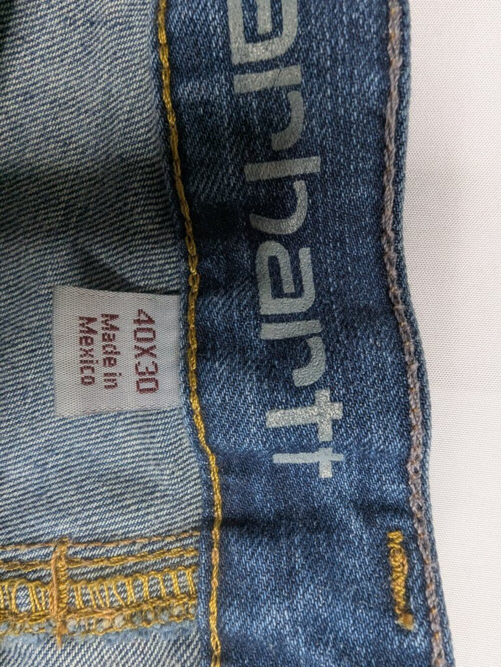 Carhartt Men's Relaxed Straight Rugged Flex Work Jeans 40x30 Blue - Picture 9 of 12